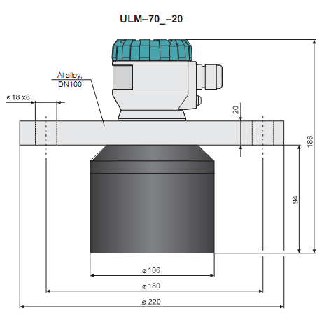 cảm biến đo mực nước ULM-70-20
