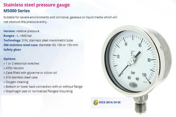 Đồng hồ đo áp suất khí gas