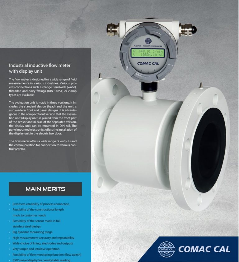 Đồng hồ đo lưu lượng Flow38 Comac Cal. Đại diện hãng Comac Cal