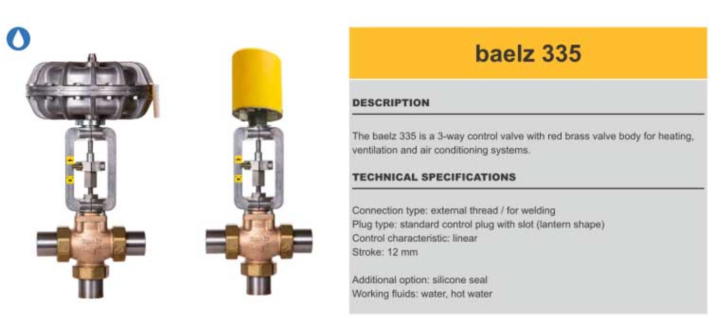 Van điều khiển 3 ngã baelz 335